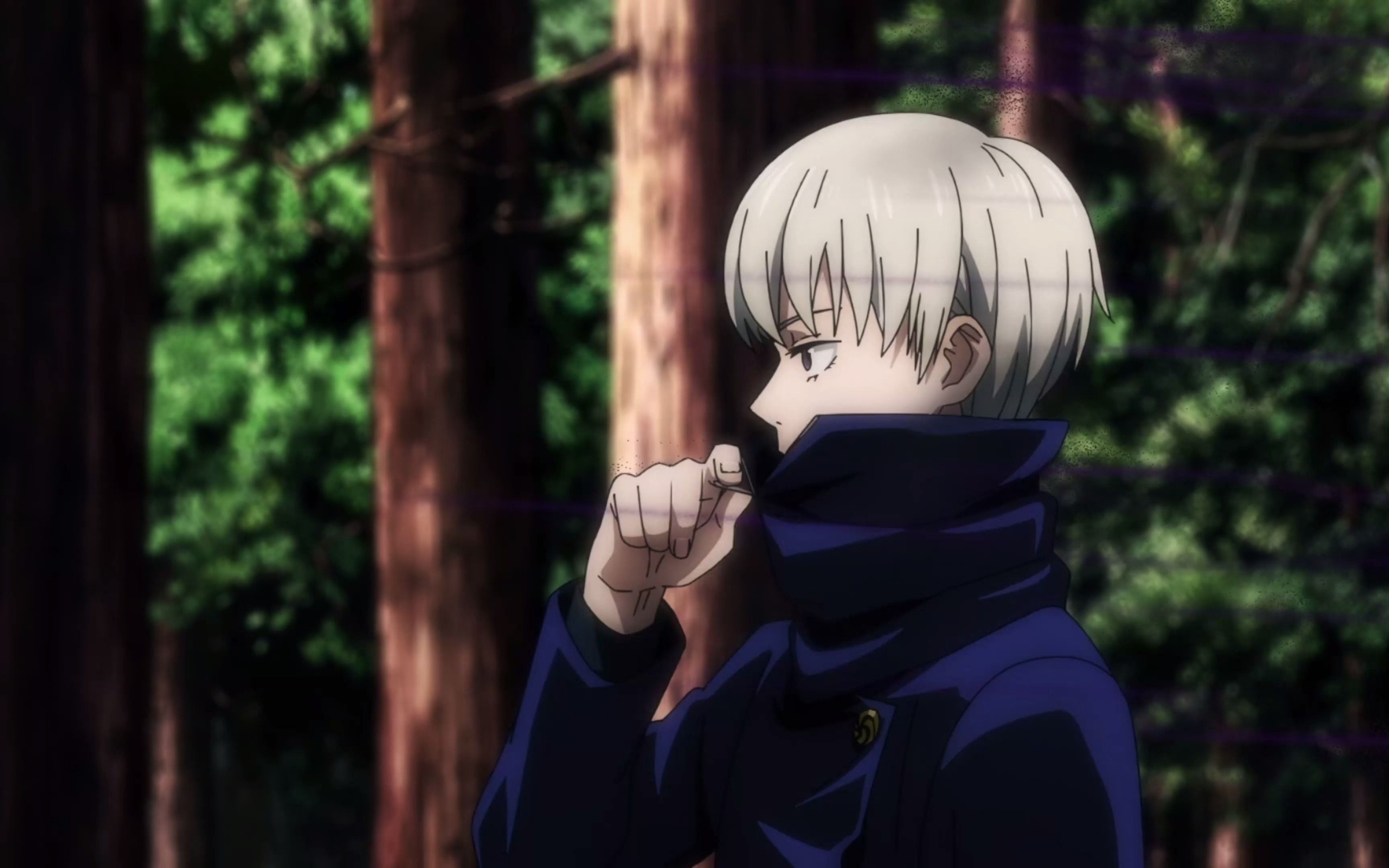 狗卷学长,这捏领子的动作,直接帅翻!