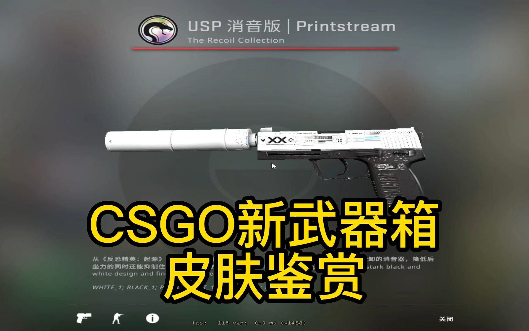 【皮肤】印花集usp?csgo新手套箱皮肤鉴赏