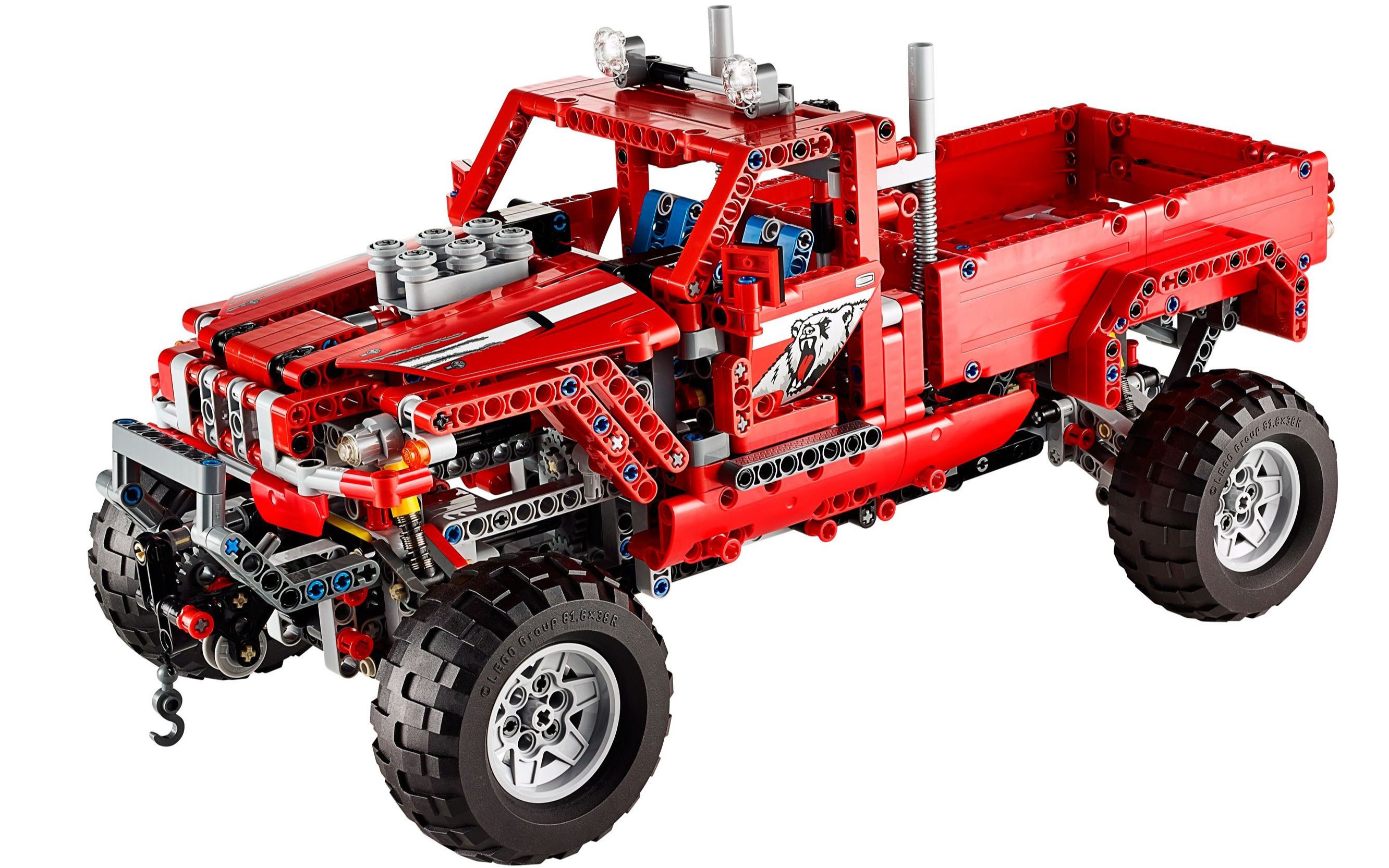 乐高lego 42029 科技机械组 红色四轮越野皮卡车 2014速拼评测_哔哩