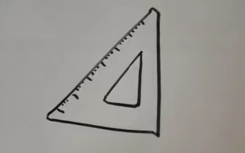 三角板与尺子简笔画图片
