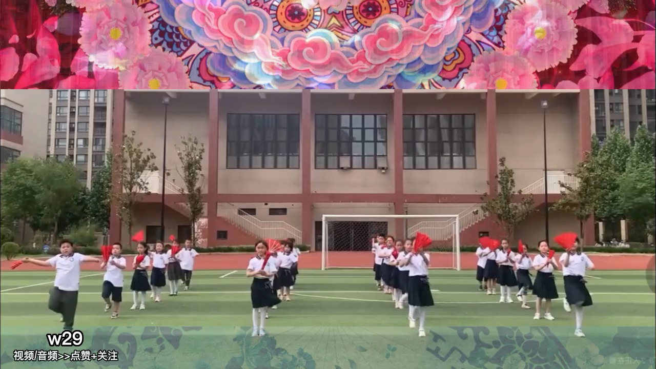 29国风扇子舞《凌云志》运动会开幕式舞蹈,小学运动会入场式表演,创意