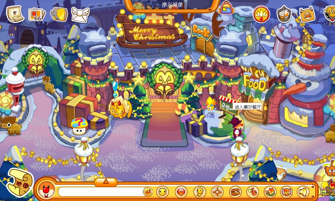 摩尔庄园2011年圣诞节场景闲逛