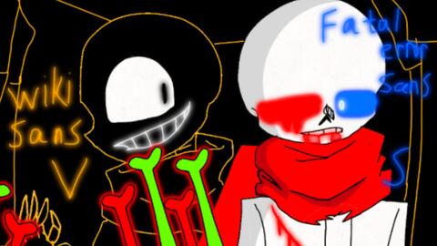 Fanart of wiki sans and VHS sans