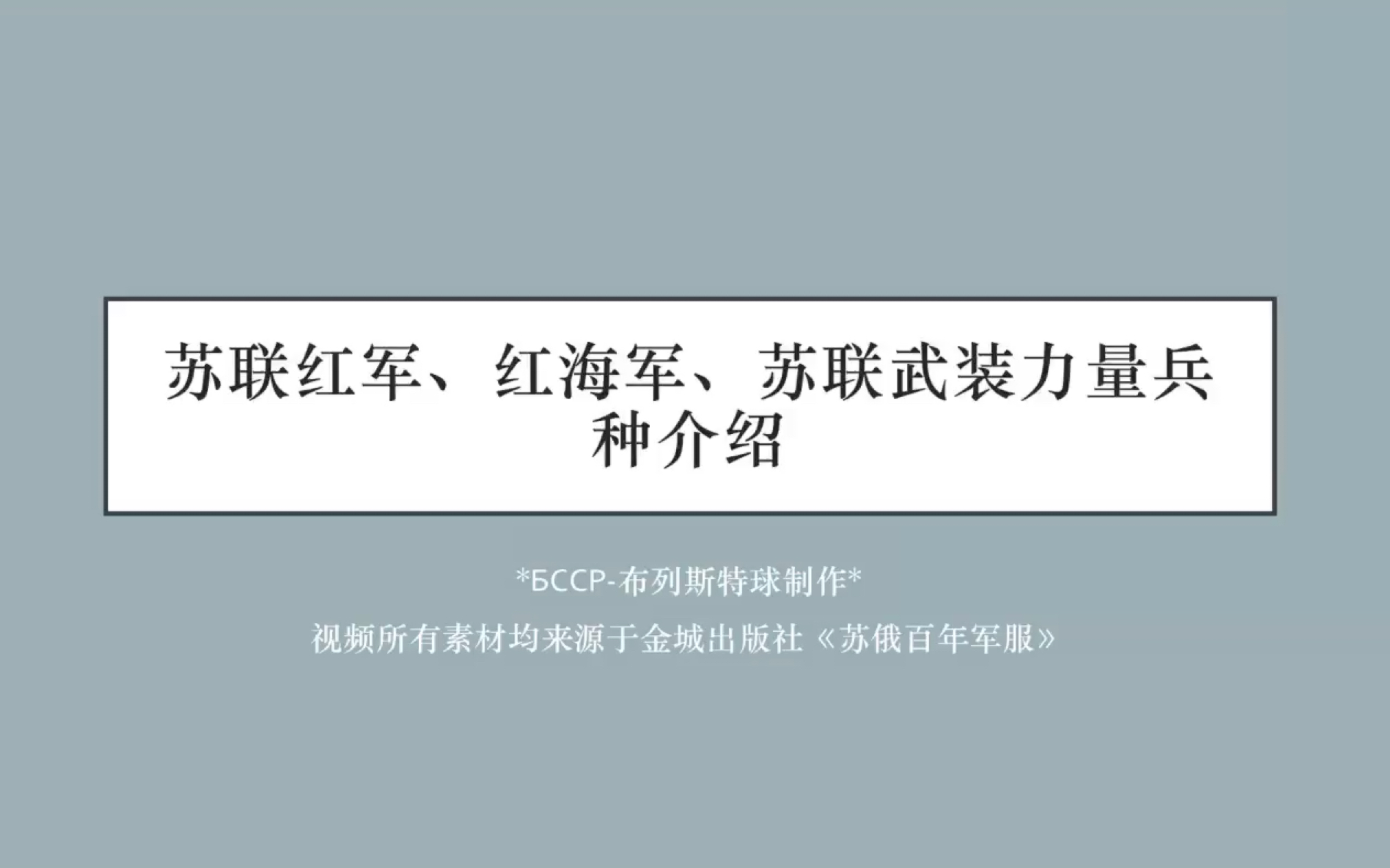 [图]苏联红军、红海军、苏联武装力量兵种介绍