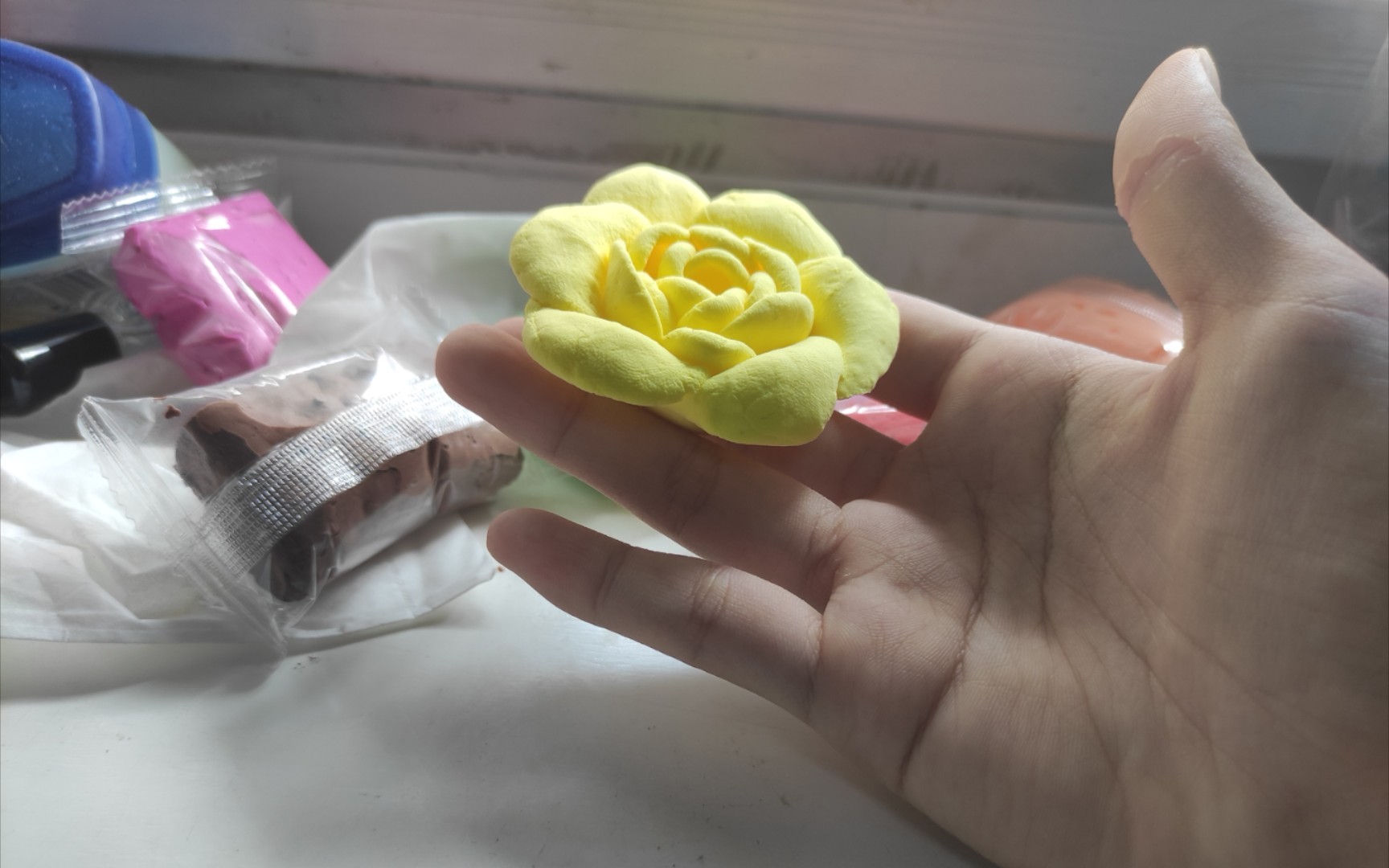 【个人记录】摸鱼95黏土山茶花_哔哩哔哩_bilibili