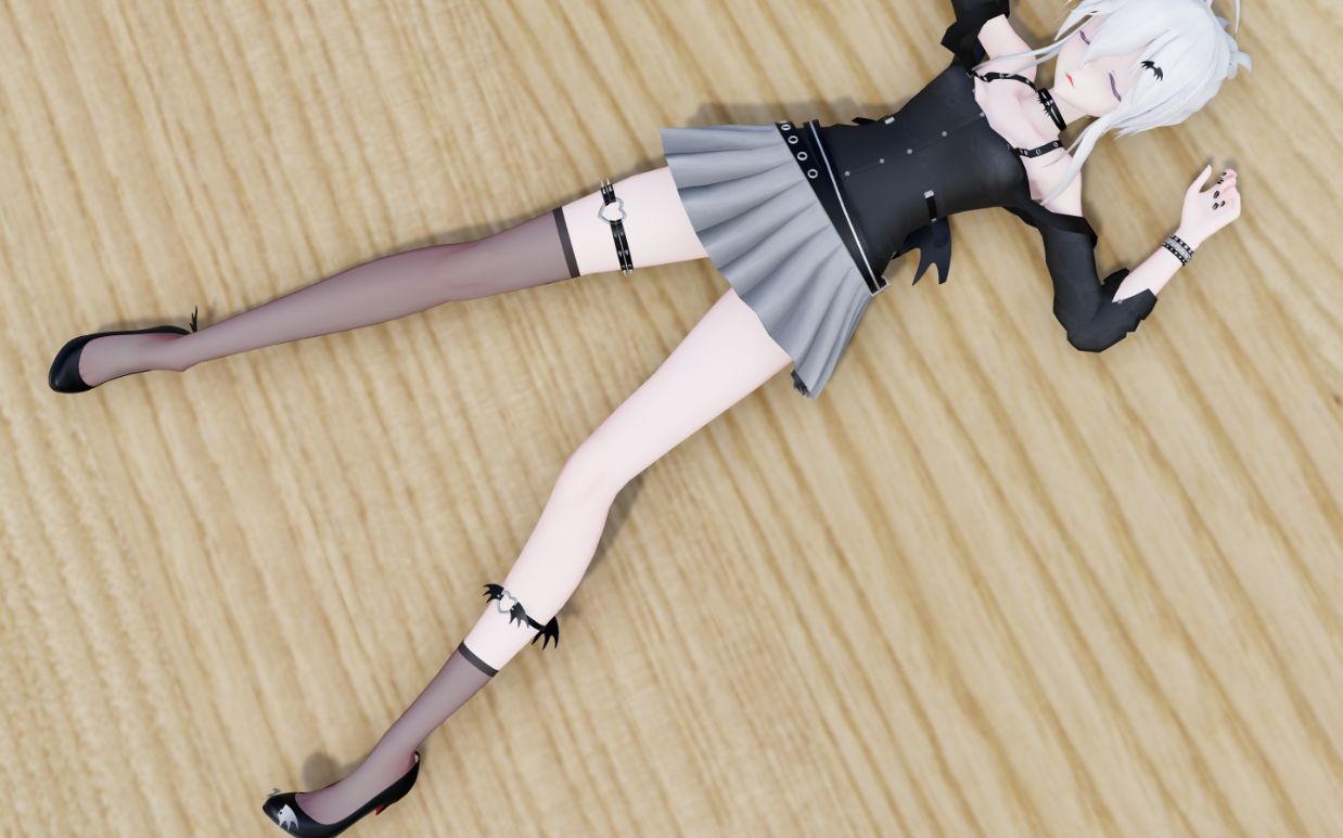 【手办向渲染】弱音:天气这么热,让我躺着不练舞行吗?