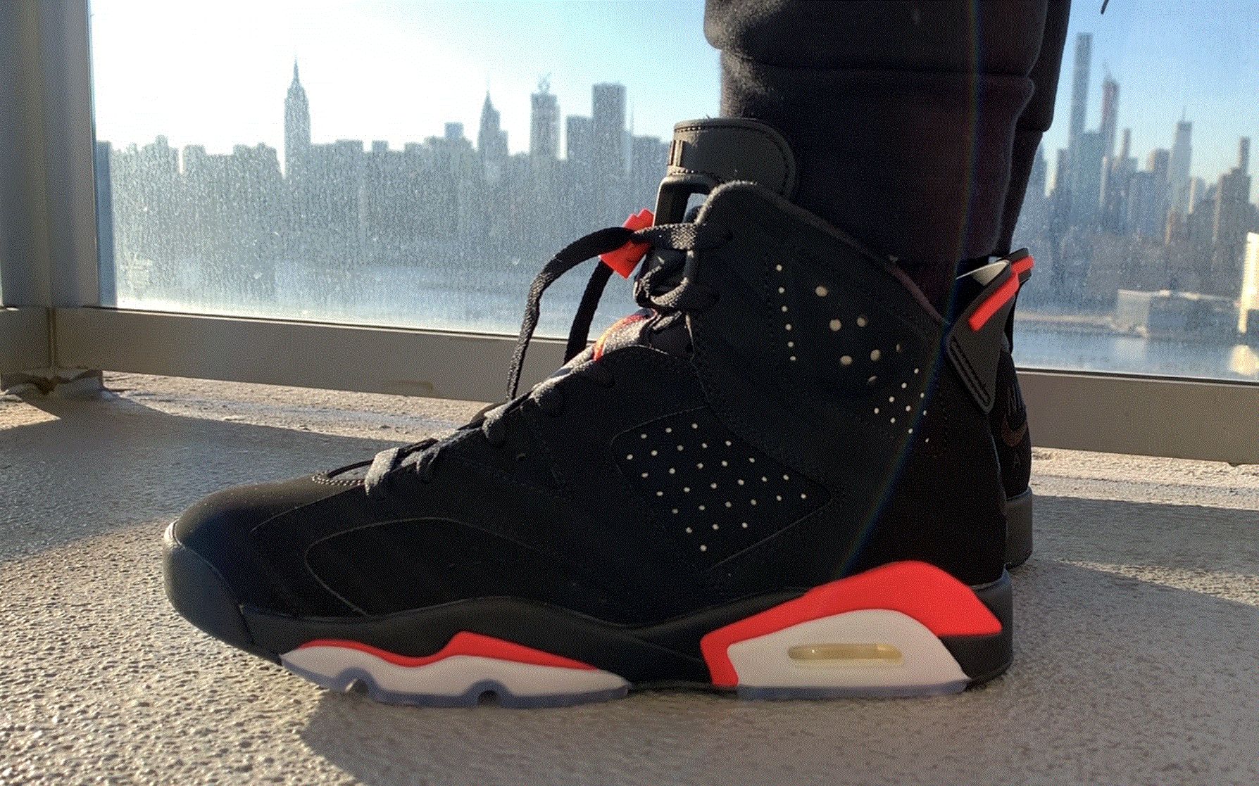 乔六黑红2019开箱&上脚& vs 2014 air jordan 6 black infrared 2019