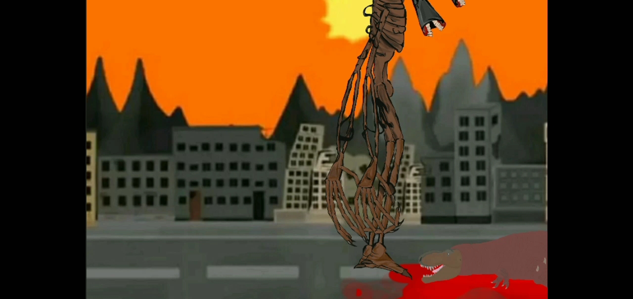 喇叭怪vs霸王龙