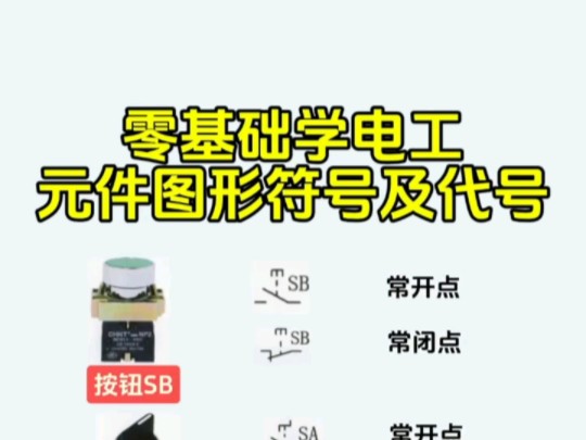 零基础学电工:元件图形符号及代号哔哩哔哩bilibili