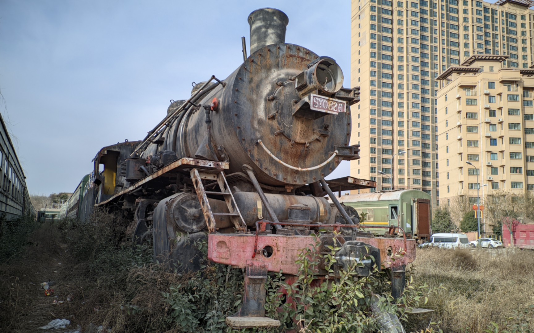 上游0826号废弃蒸汽机车