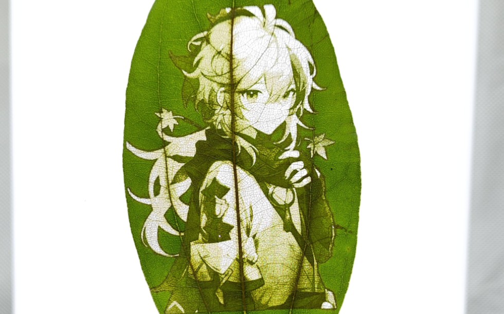 原神头像叶雕丨枫原万叶