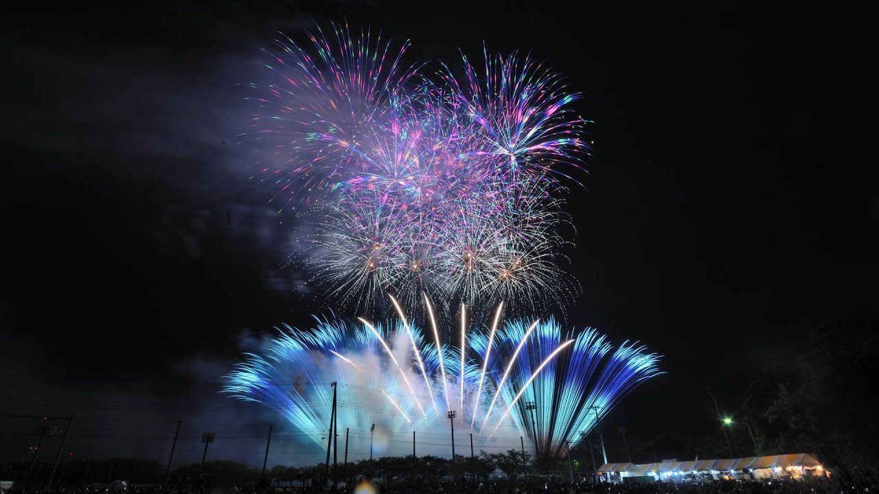 【hdr】东海祭花火大会2024 音乐花火 茨城县东海村 野村花火工业