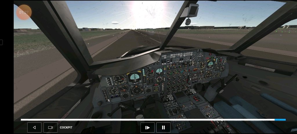 协和客机降落驾驶舱视角