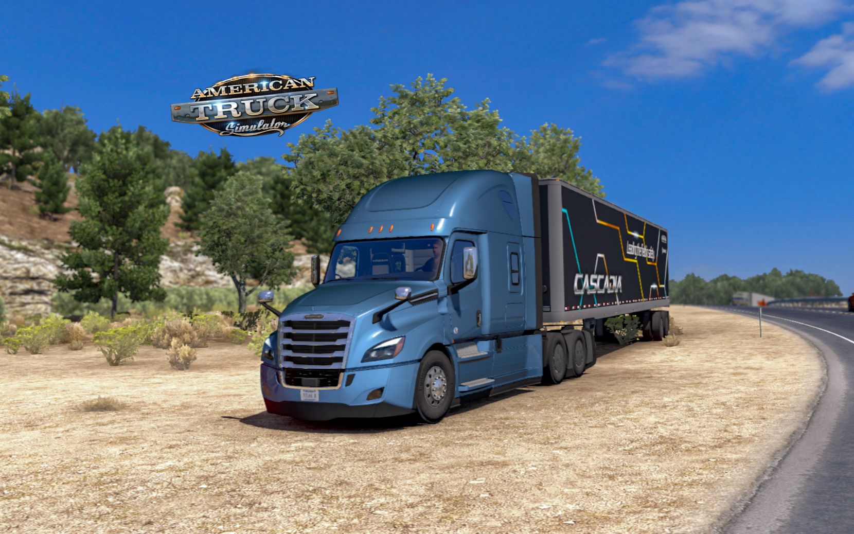 美洲卡车模拟7驾驶福莱纳cascadia最高配运输电脑配件americantruck