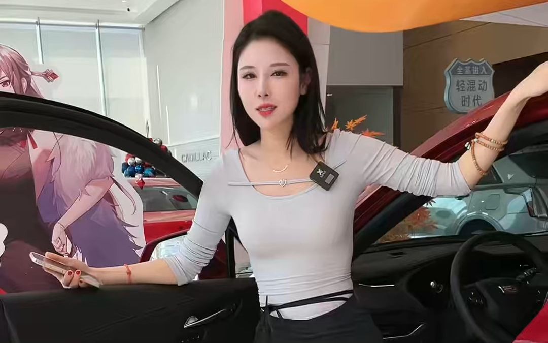 抖音车模丝袜女主播直播卖车 #801