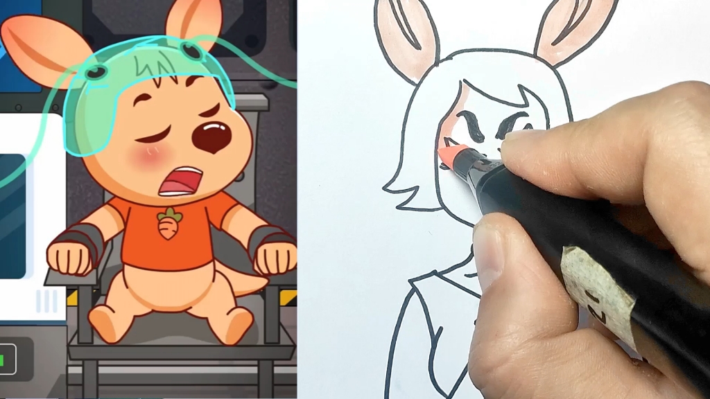 01秒,看动画学画画,简笔画,儿童画,动画片,亲子教育