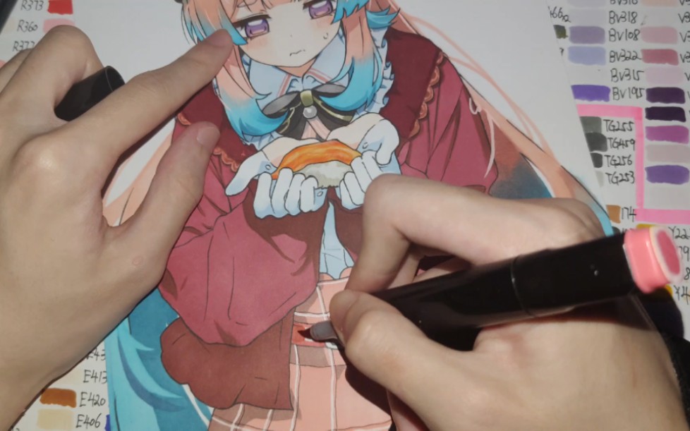 马克笔手绘一个小心海