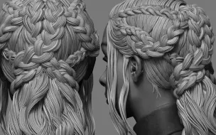 Download Video: 头发雕刻，Hair Zbrush