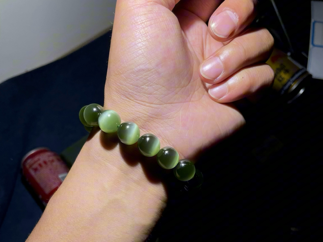 和田玉碧玉猫眼 12mm 17颗 #以石会友