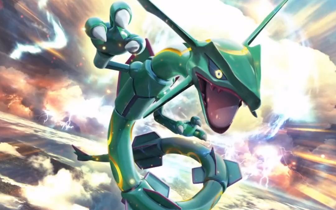 小艺的绿毛虫进化成烈空坐了精灵宝可梦卡牌ptcgonline对战烈空坐gx卡