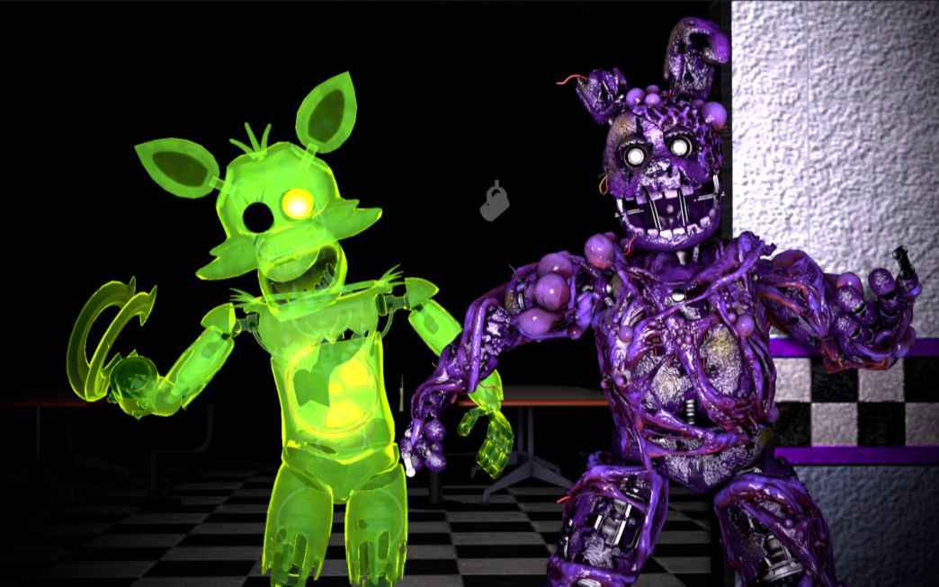 fnaf ar更新辐射狐狸和毒液弹簧_哔哩哔哩_bilibili