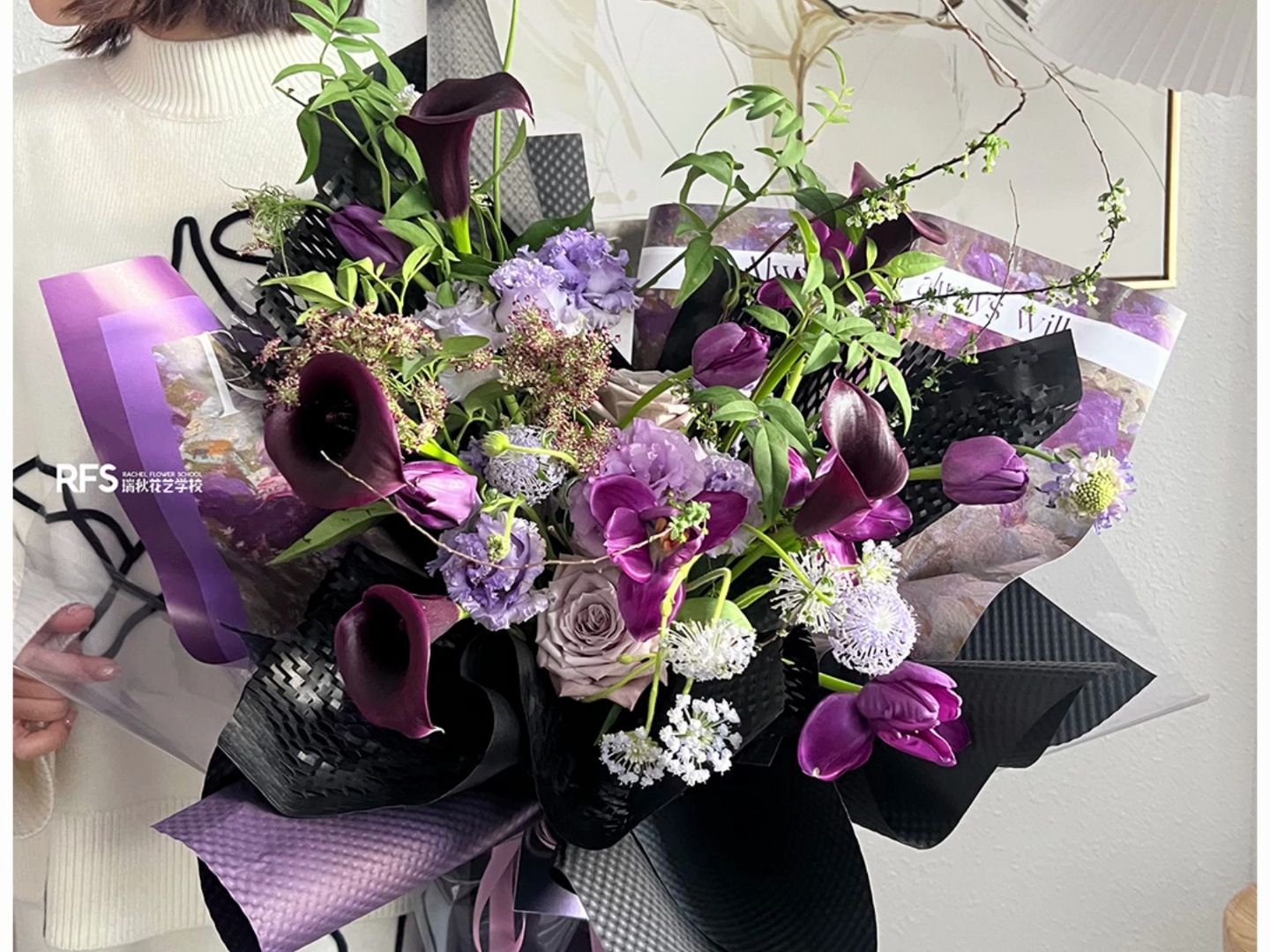 紫色混搭花束|"浪漫总被紫色包裹着99"