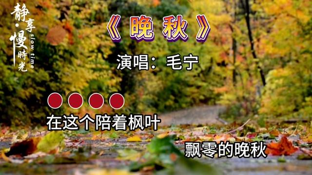音乐分享#毛宁《晚秋》