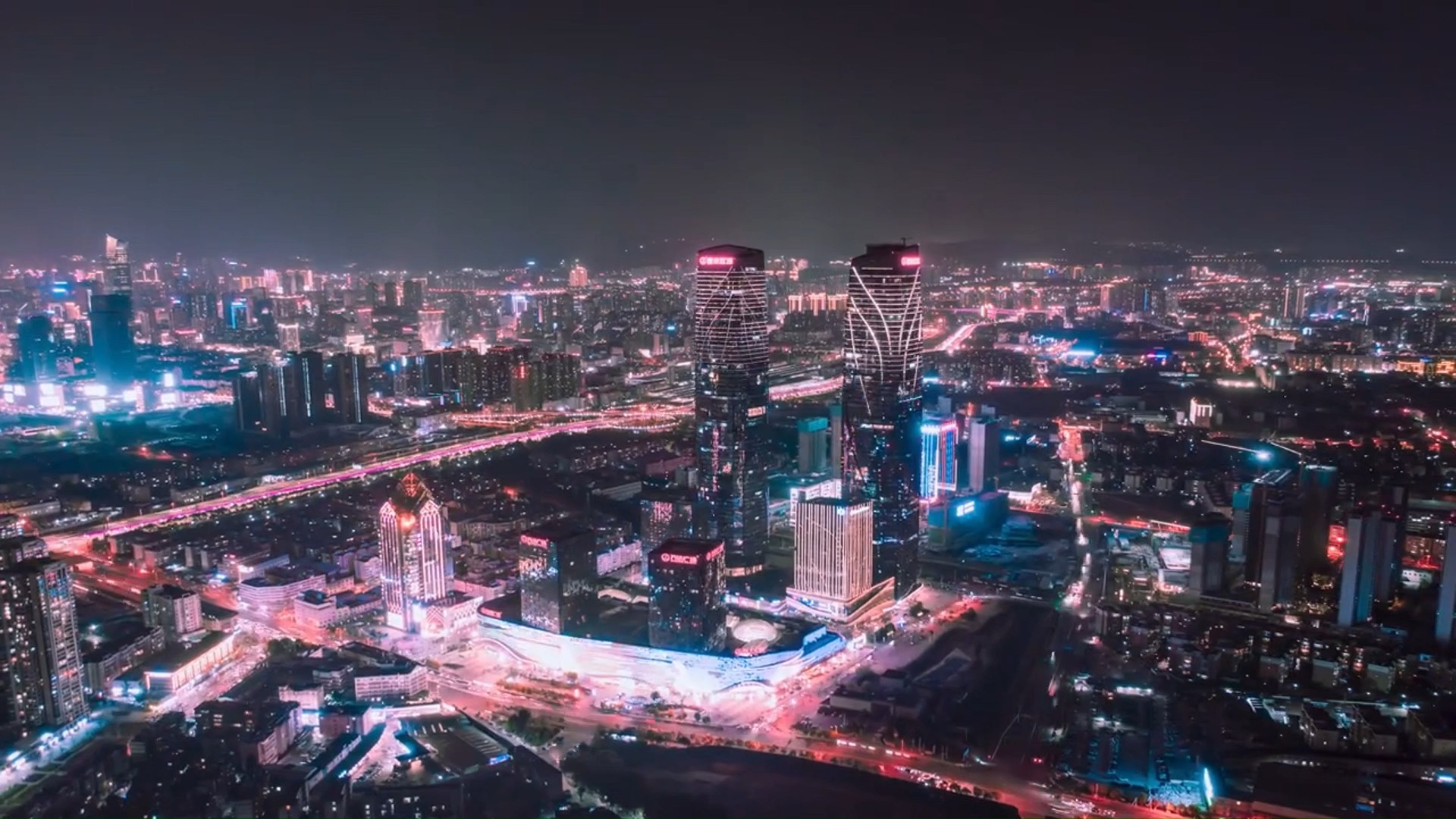 [图]【空镜素材】赛博城市夜景