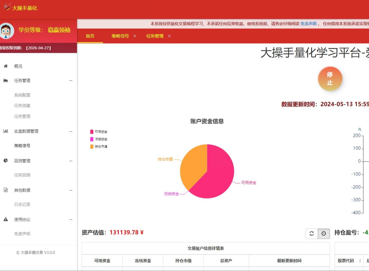 [图]量化交易技术，通过指令获取持仓信息