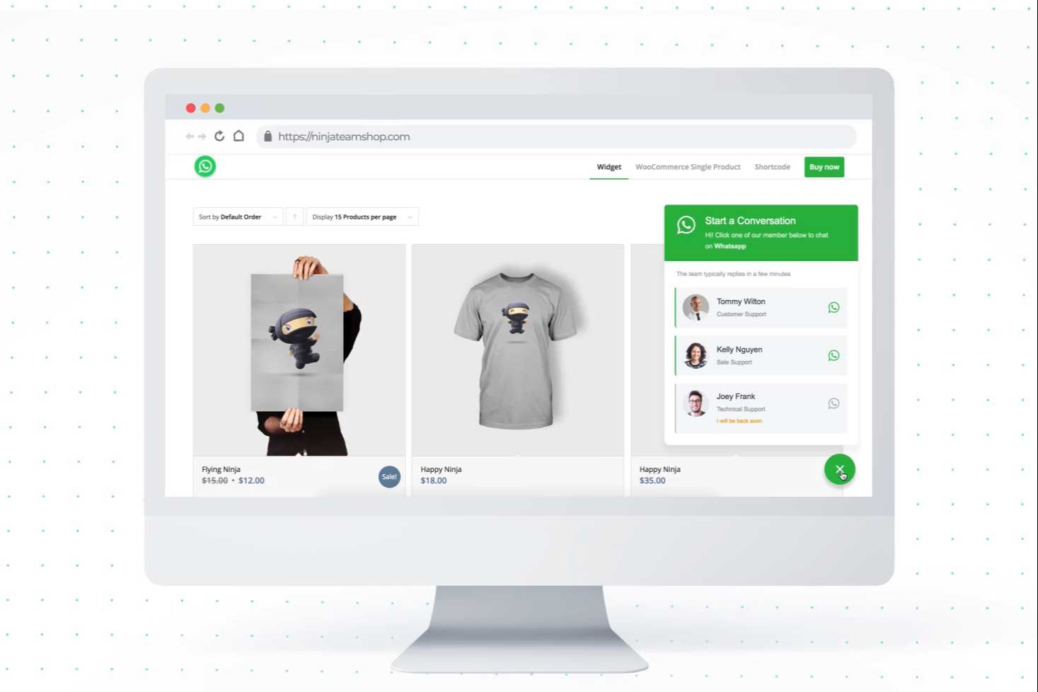 独立站在线客服WhatsApp Chat WordPress,支持浮动在线客户模块,产品详情whatsapp沟通模块