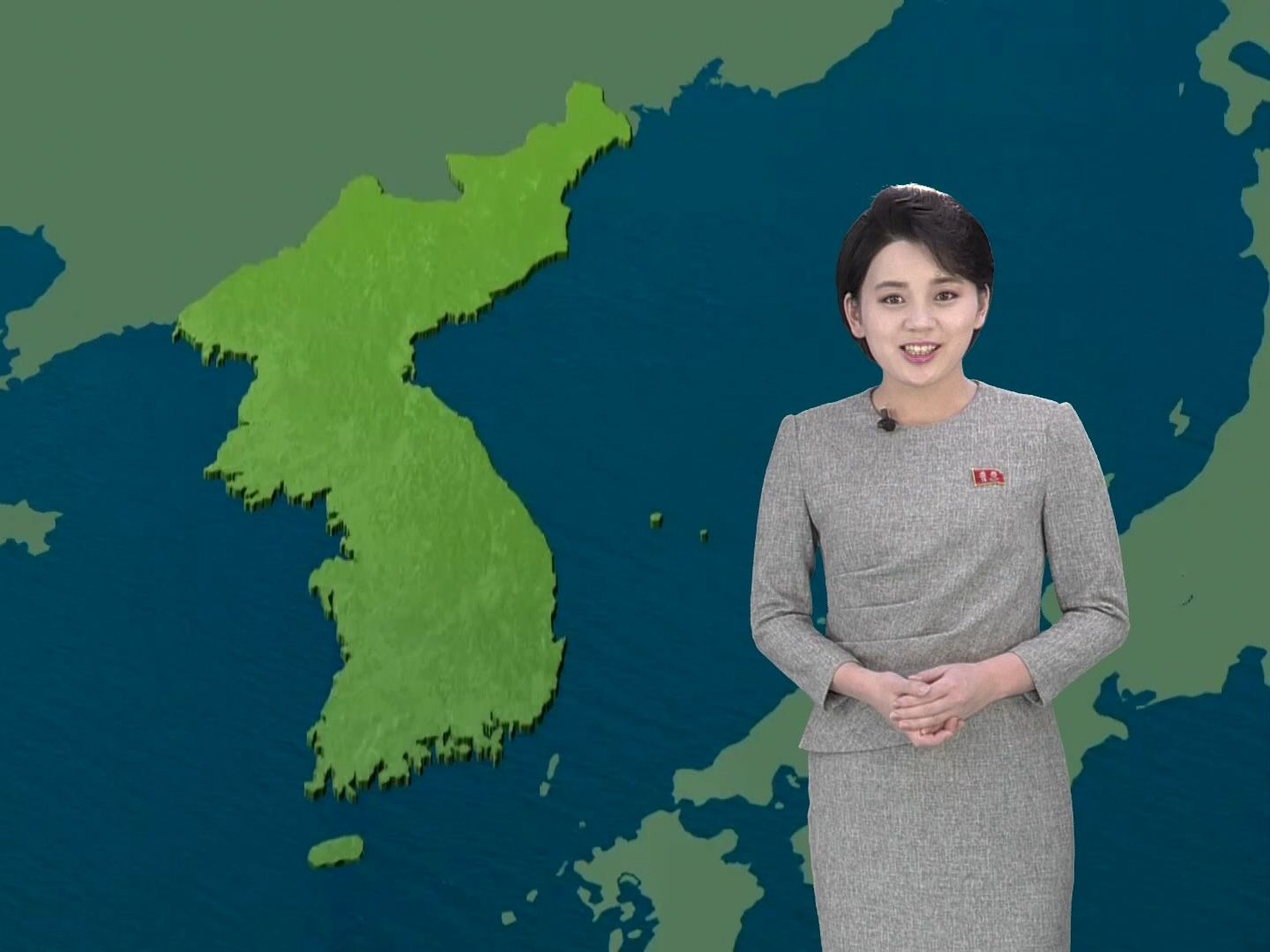 国际消息 19:28天气欢迎李恩美(桃子姐姐)回归天气预报主持人朝鲜kctv
