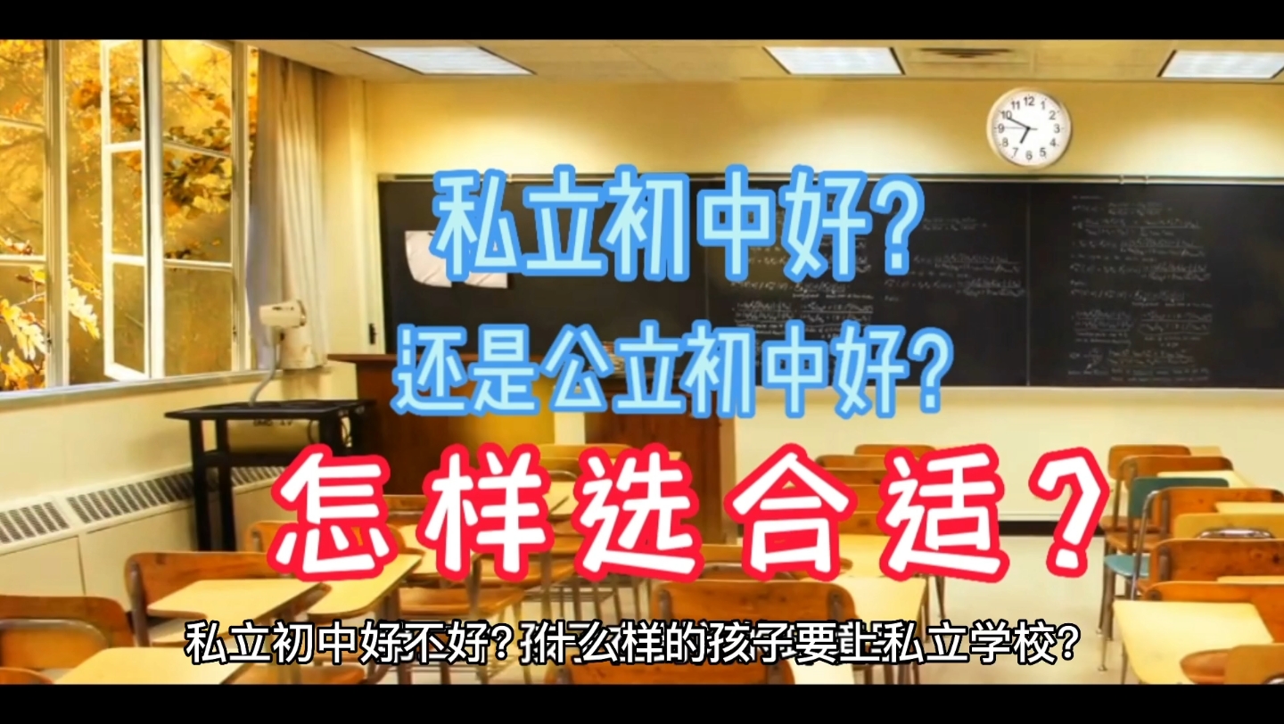 私立初中好,还是公立初中好?什么样的孩子要上私立学校?速读速记告诉您哔哩哔哩bilibili