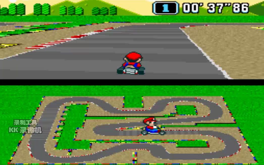 超级马里奥赛车 sfc马里奥赛道3对比视频(sfc&gba&wii&8dx)