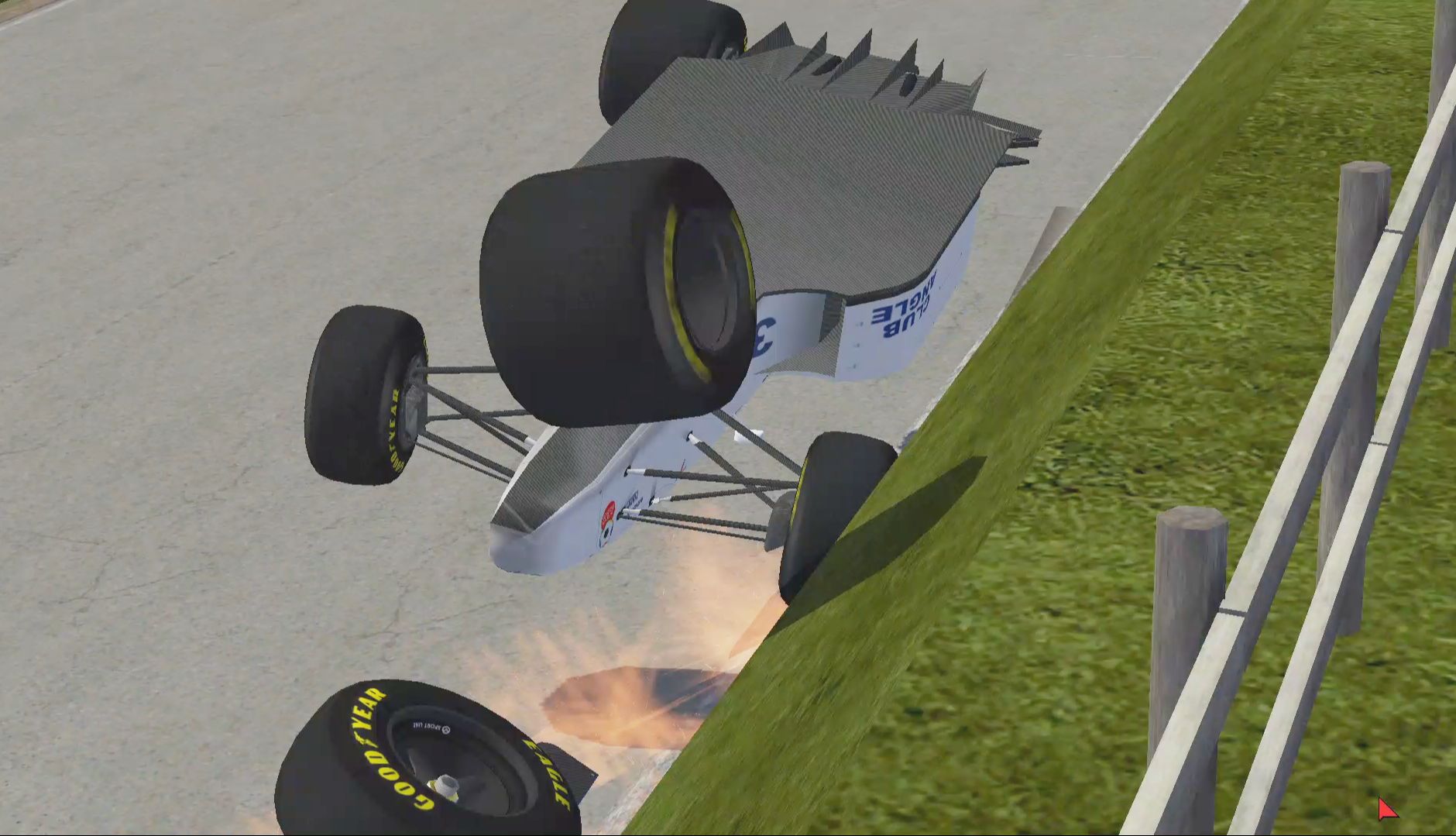 片山右京表演罕见的后滚翻