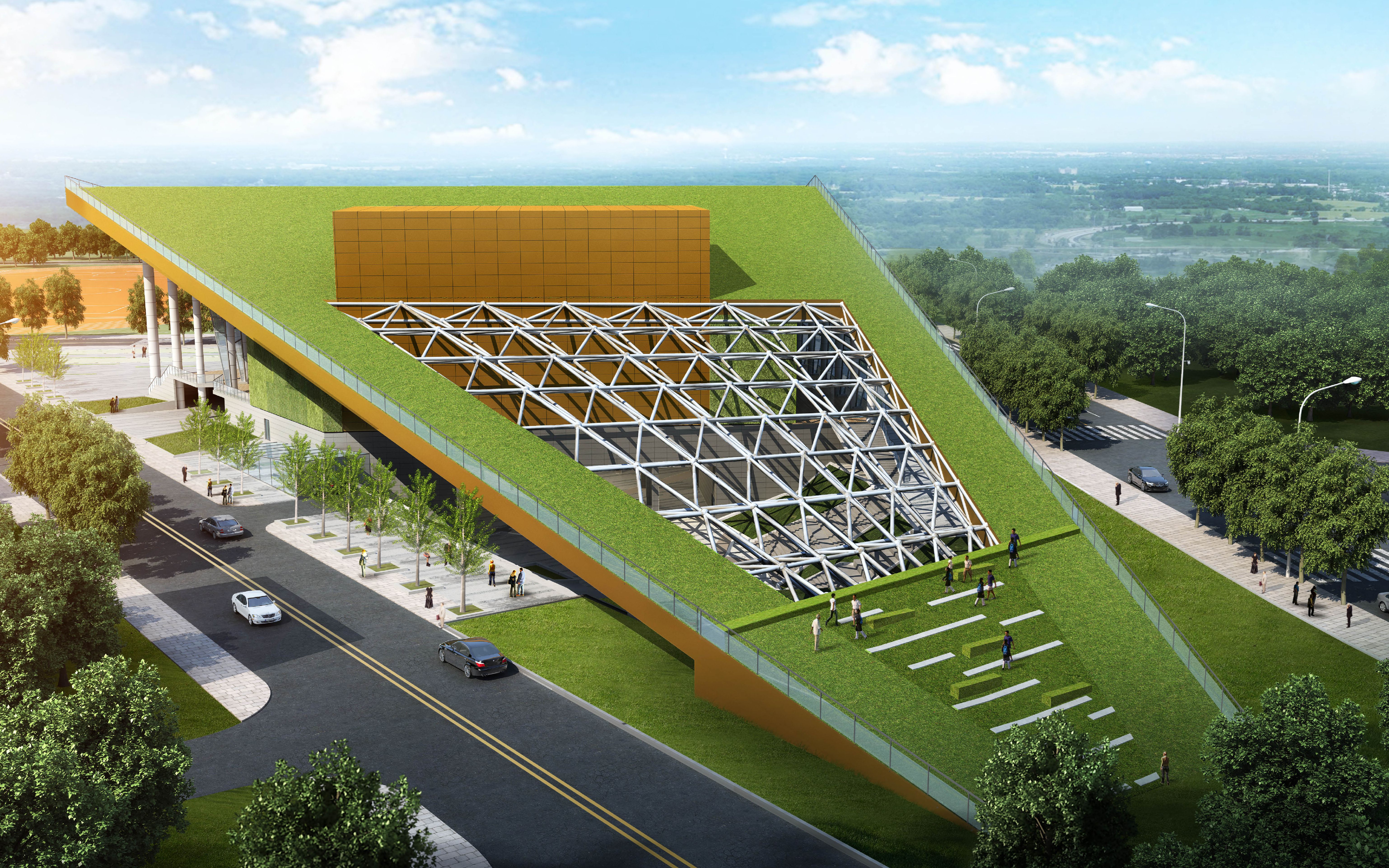 品茗bim5d——科创中心模拟建造漫游