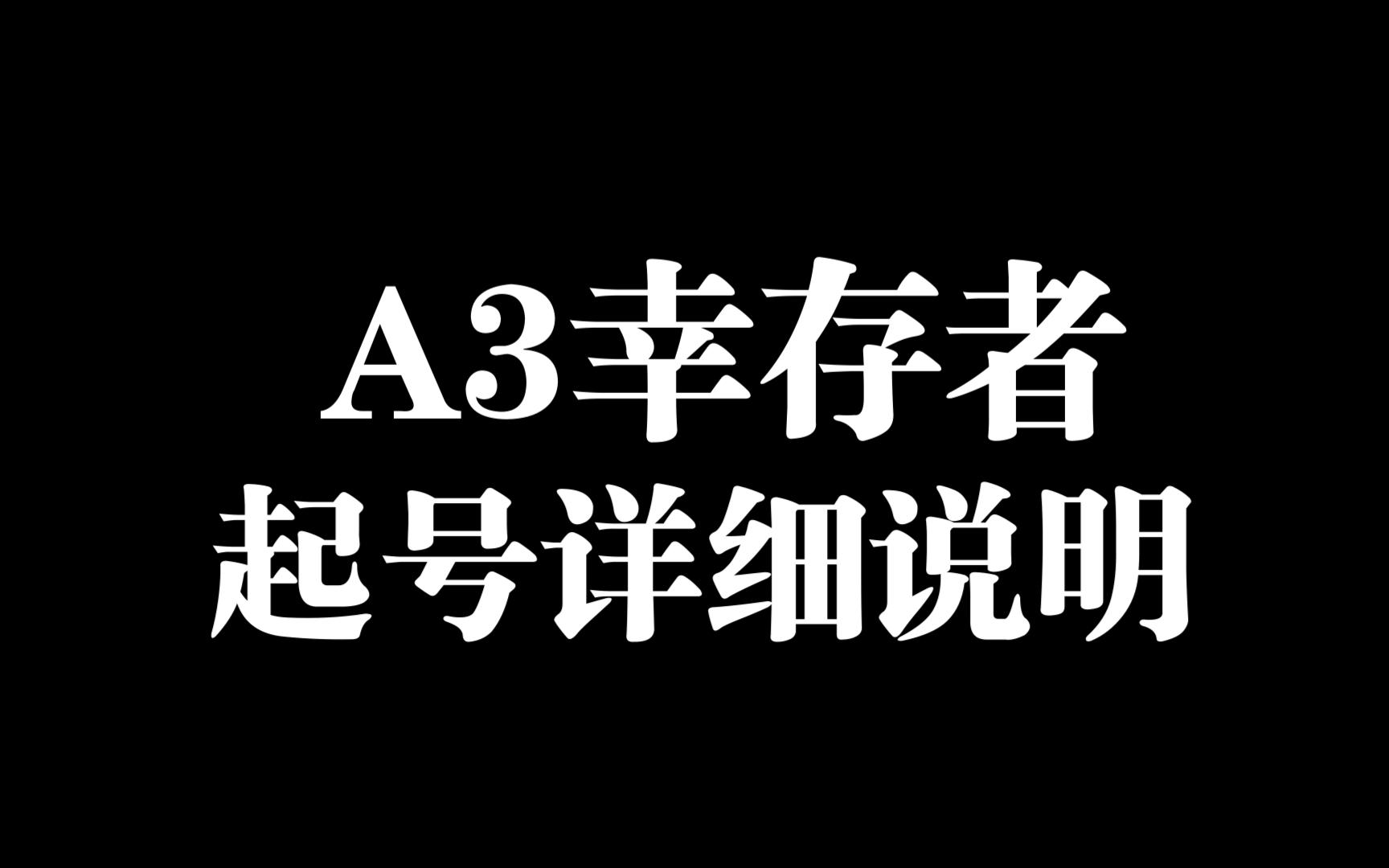 [图]A3幸存者起号详细设置说明