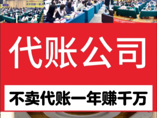 这家代账公司不卖代账,一年还赚了一千万?#今捷财税研究院 #代账经营 #代账营销 #代账公司培训 #代账公司怎么找客户哔哩哔哩bilibili