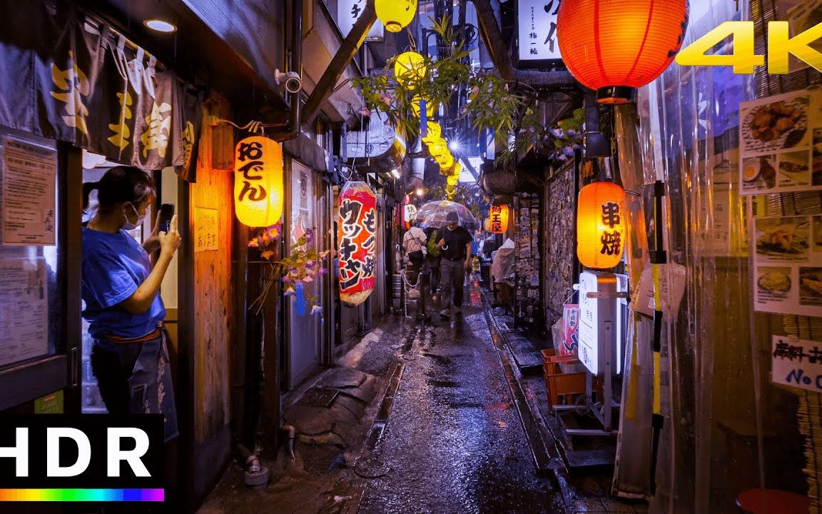 [图]HDR 4K新宿的东京雨夜漫步