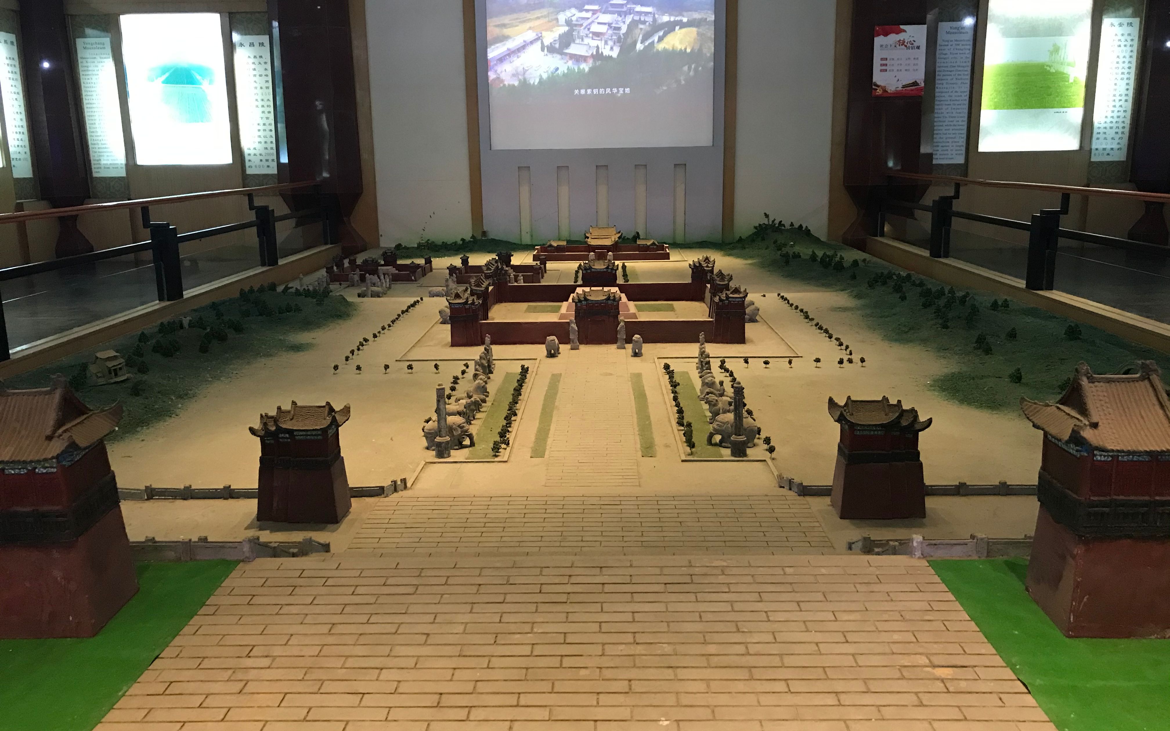 北宋开国皇帝赵匡胤永昌陵模型带大家直观的了解北宋皇陵