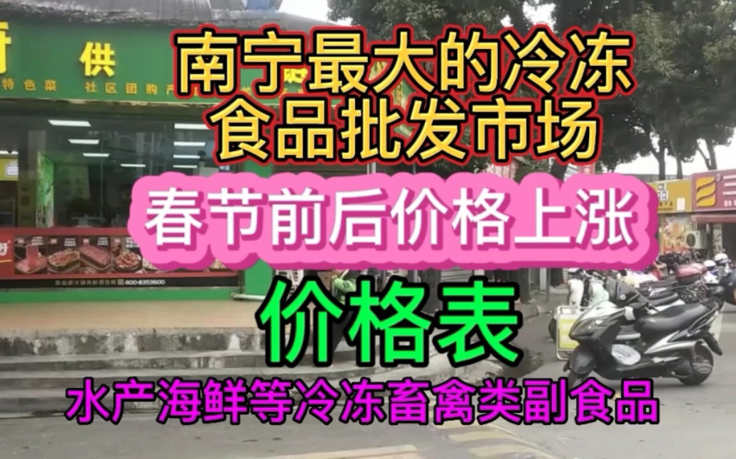 广西南宁最大的冻货市场 年前价格上涨厉害 批发价格表哔哩哔哩bilibili