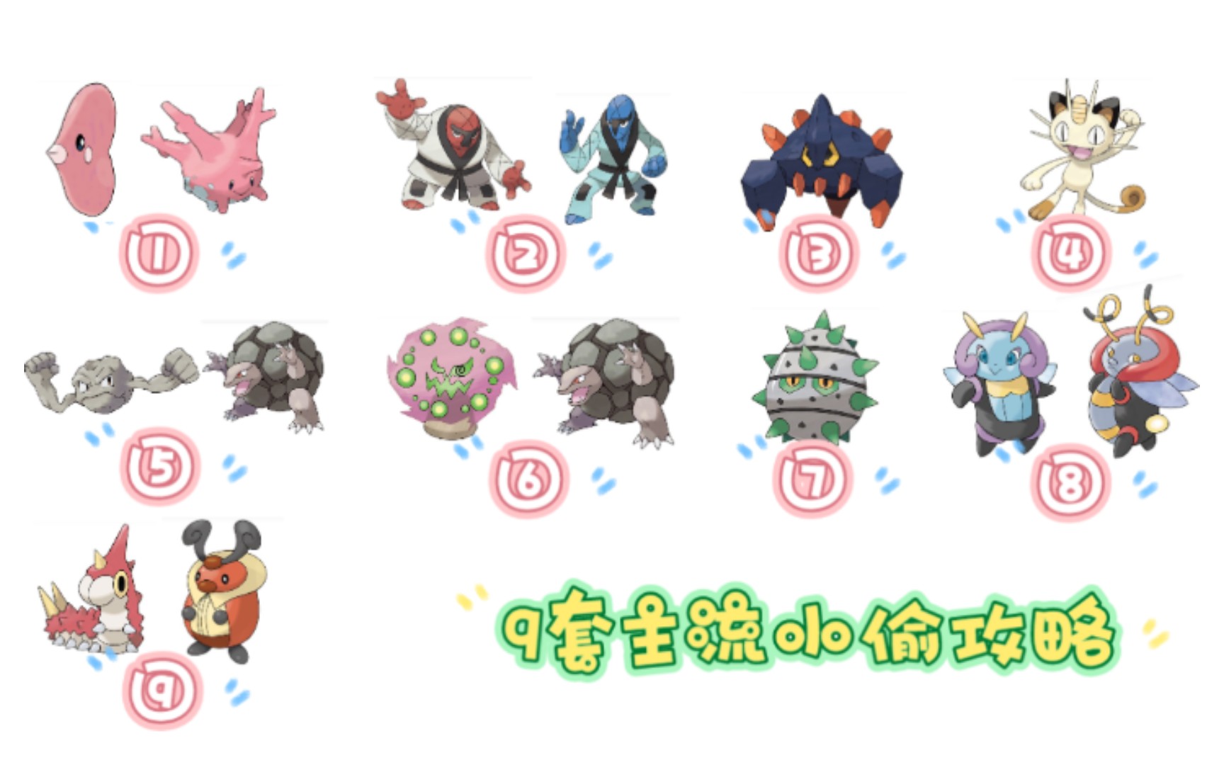 [pokemmo最全小偷赚钱攻略]9套15只主流精灵偷道具教学