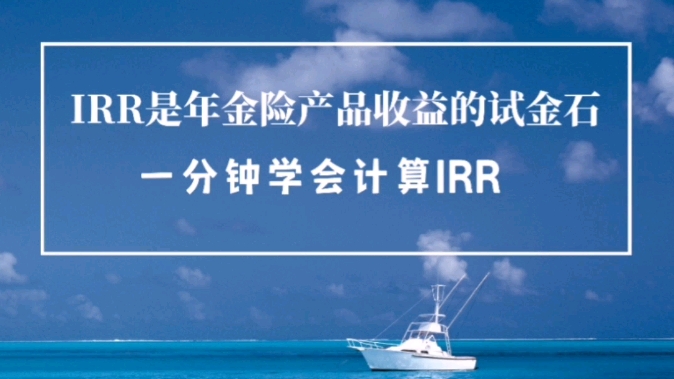 学会计算IRR,自己计算产品的收益率,妈妈再也不用担心我被忽悠了.哔哩哔哩bilibili