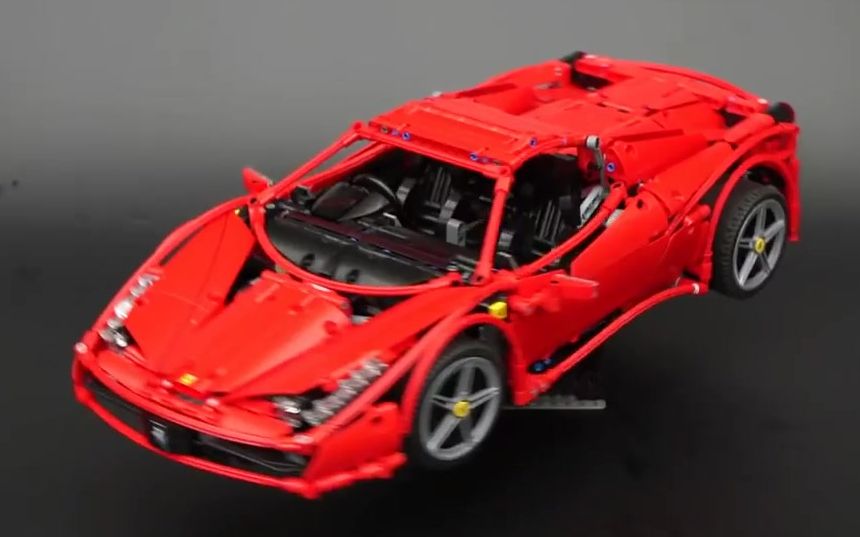 lego乐高 technic科技系列 moc 1:10 replica of the ferrari 458