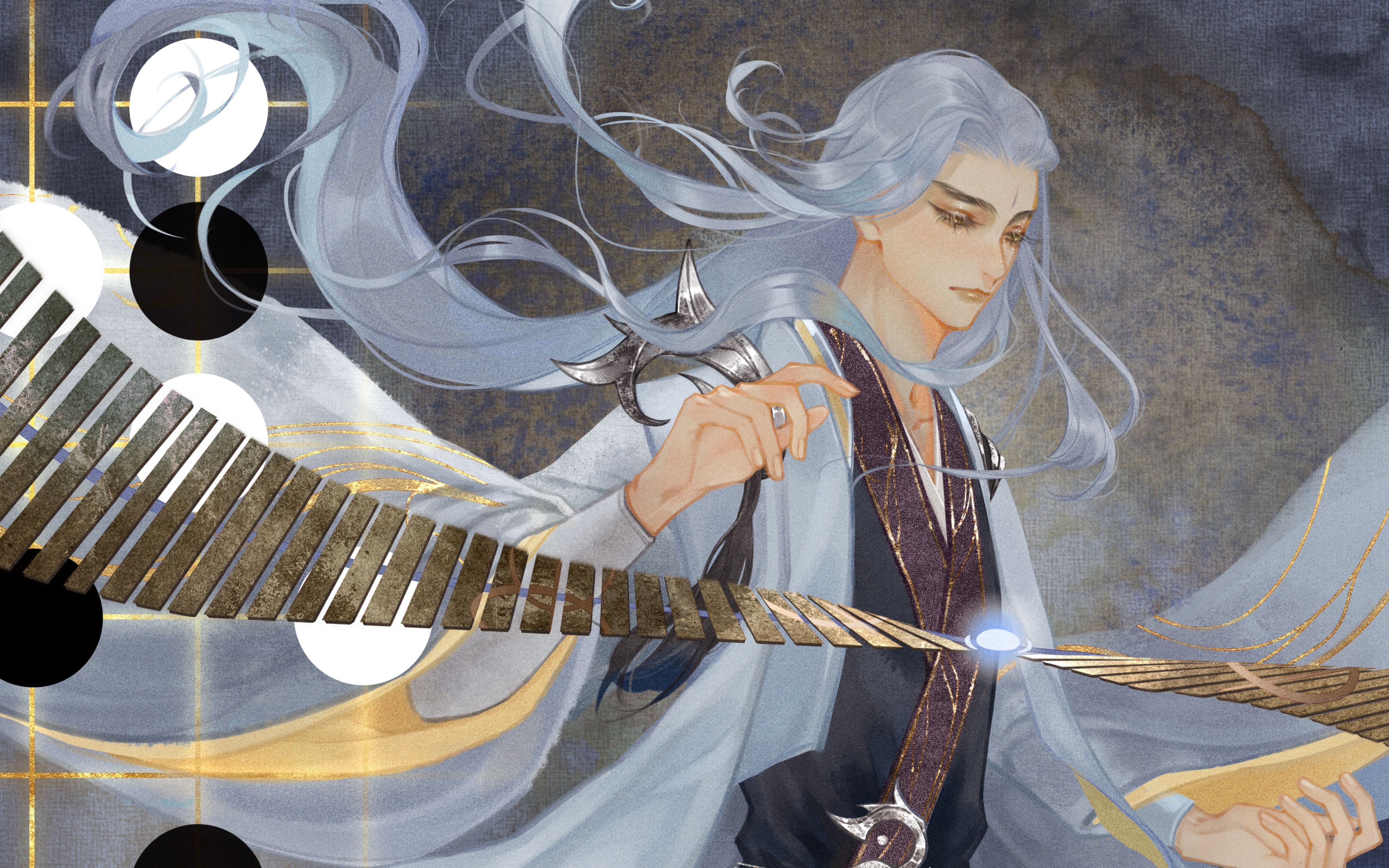 【忘川风华录】张良美人贴贴!绘画 live2d过程