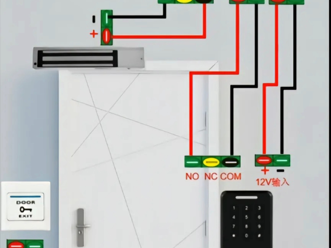 门禁系统接线方法哔哩哔哩bilibili