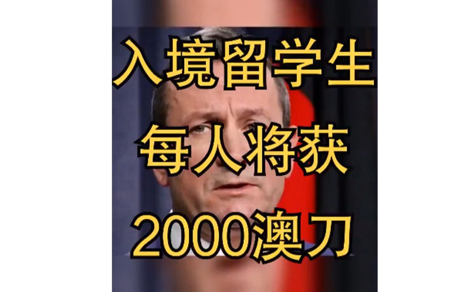 入境留学生每人发2000澳刀!哔哩哔哩bilibili