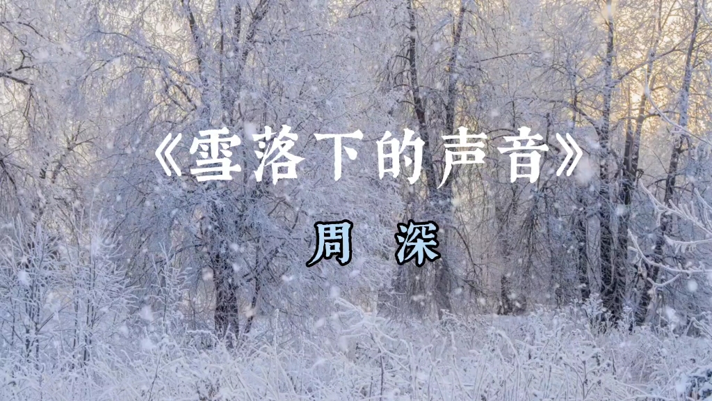 周深的歌《雪落下的声音》