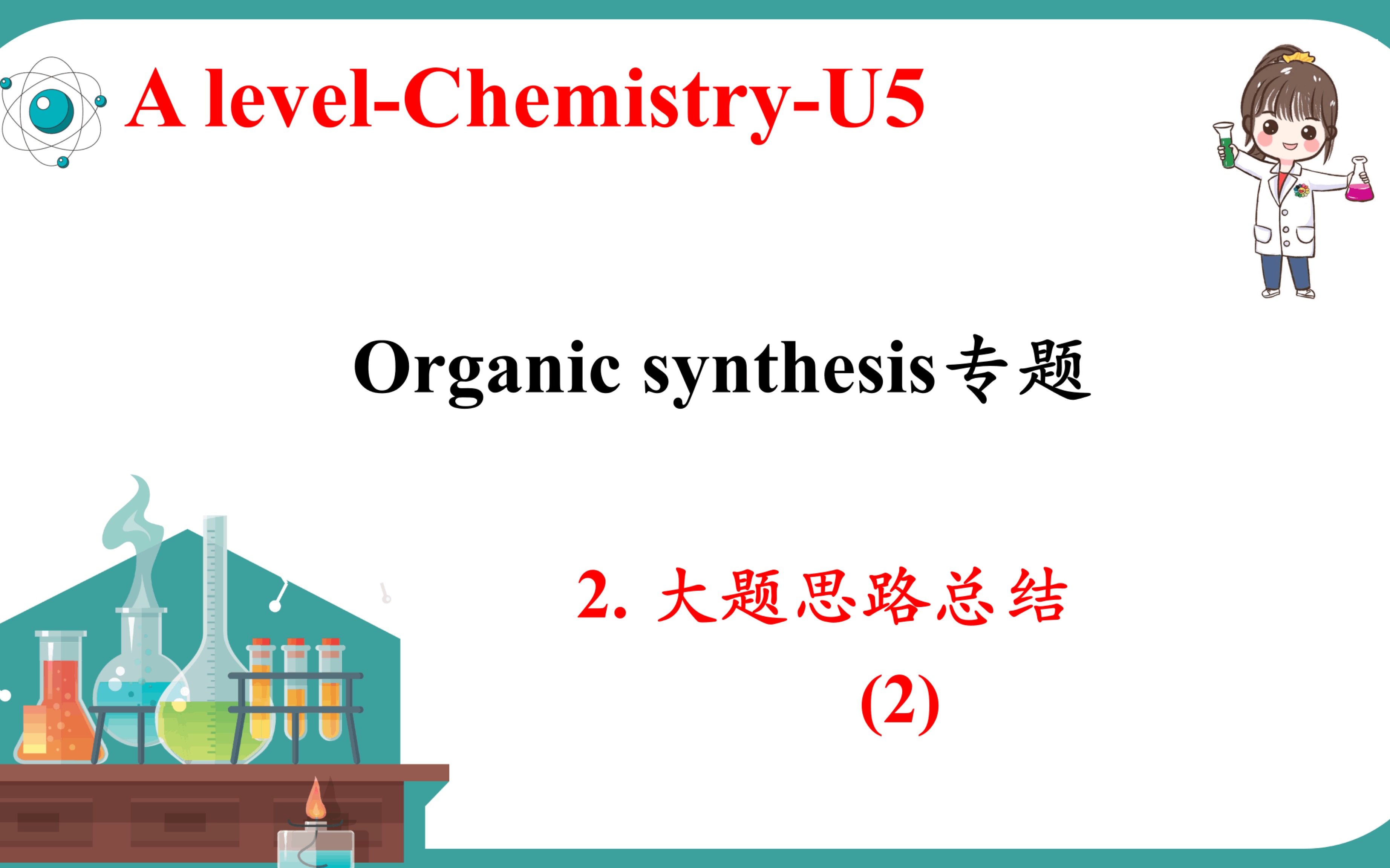 [图]【U5知识精讲-19】organic synthesis专题-大题套路总结2