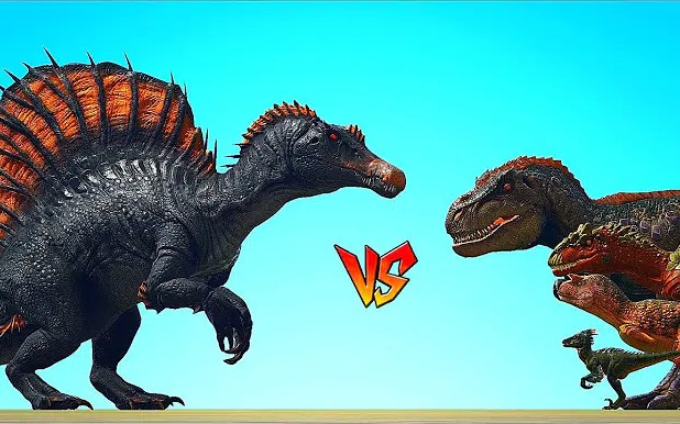 《方舟生存进化》棘背龙vs陆地生物