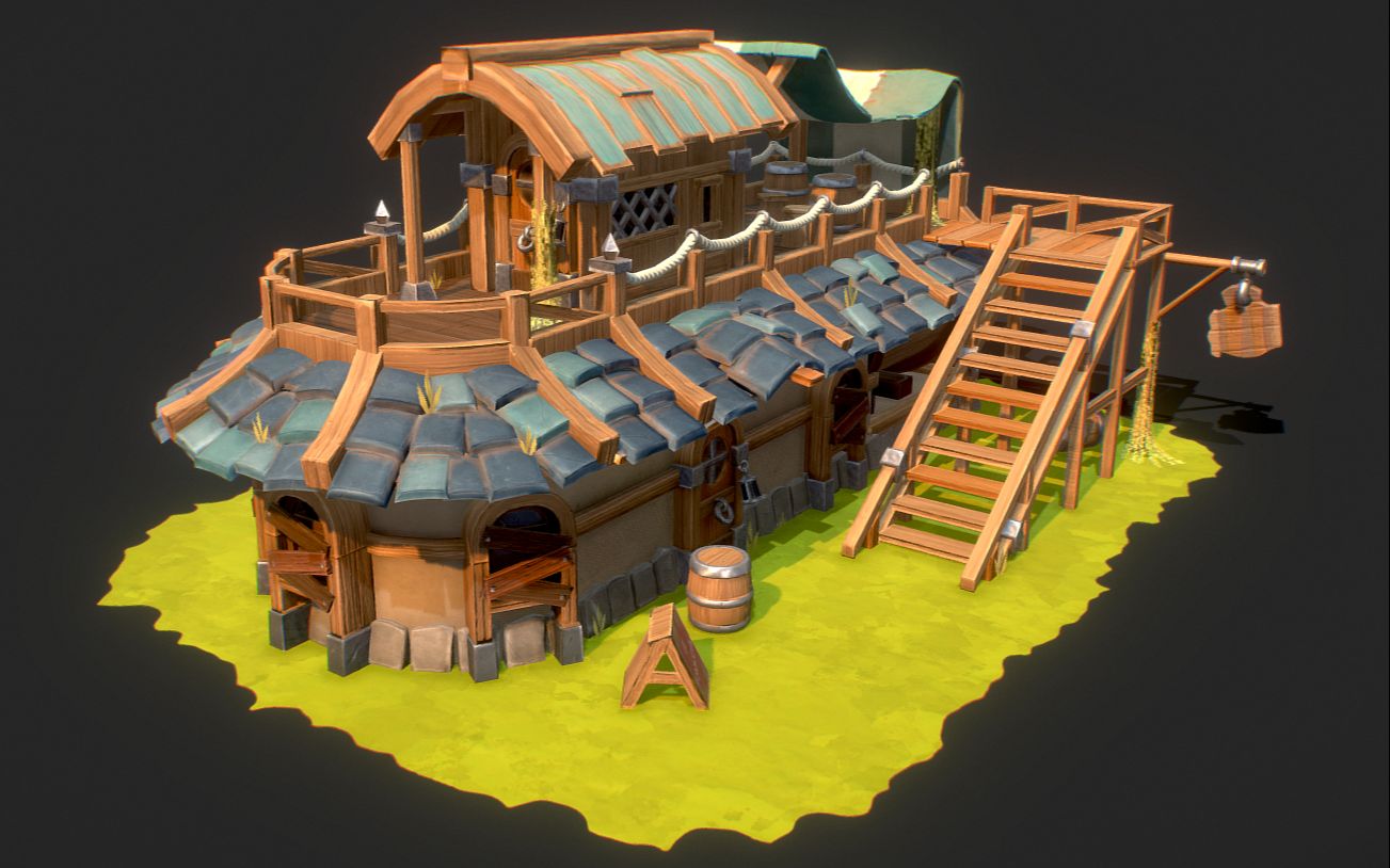 游戏场景maya模型制作教程,基础建模教学.